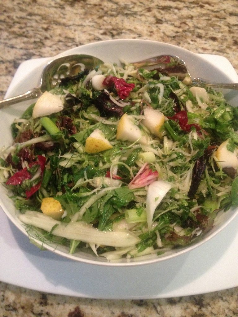 Marinated Greens Fennel and Pear Salad